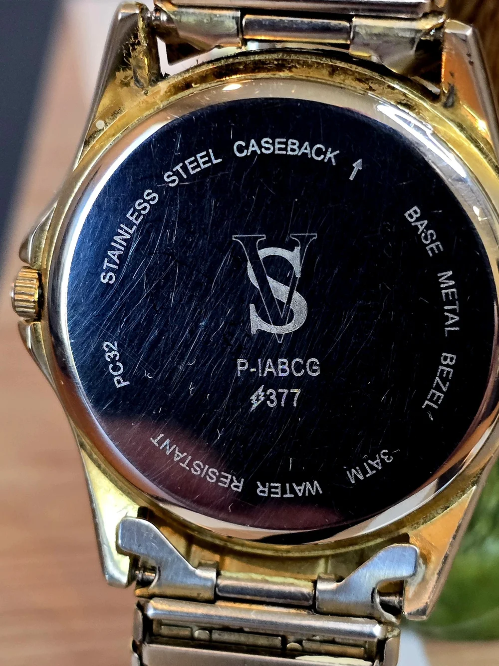 Vintage Sergio Valente Gold-Tone Men's Quartz Watch
